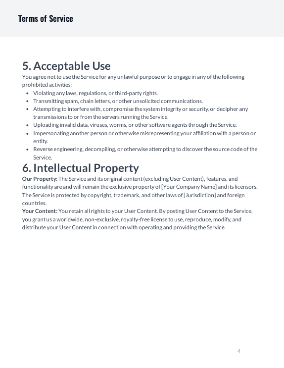 SaaS Consumer Terms of Service