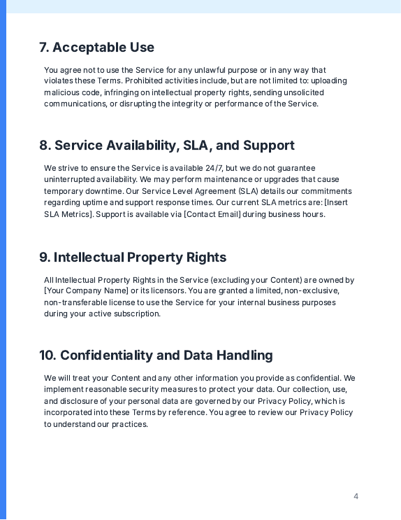 SaaS Subscription Terms & Conditions v2