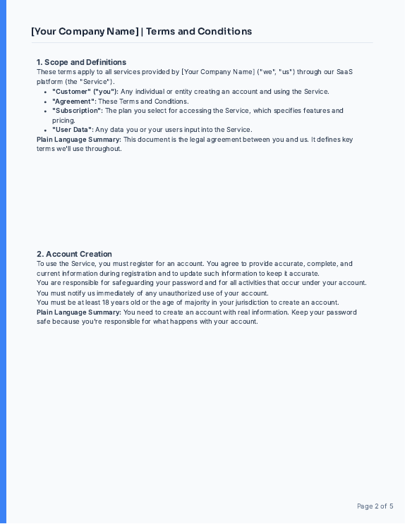 SaaS Subscription Terms for EU Customers