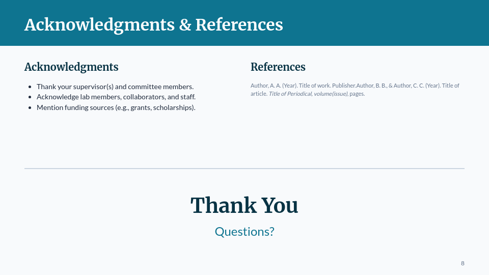 Graduate Research Talk: Methods & Findings