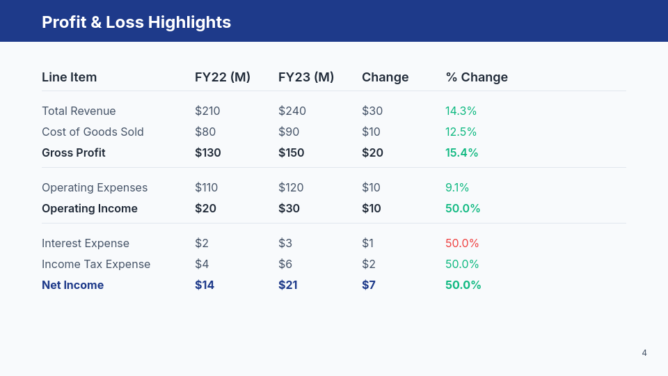 Annual Financial Overview for Stakeholders