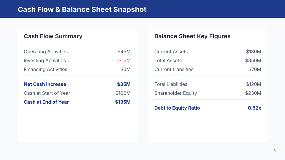 Annual Financial Overview for Stakeholders