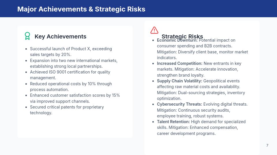 Annual Financial Overview for Stakeholders