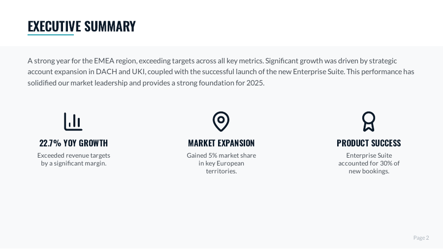 Annual Sales Performance Review — EMEA
