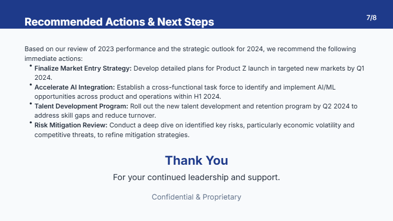 Annual Strategic Review for Executives