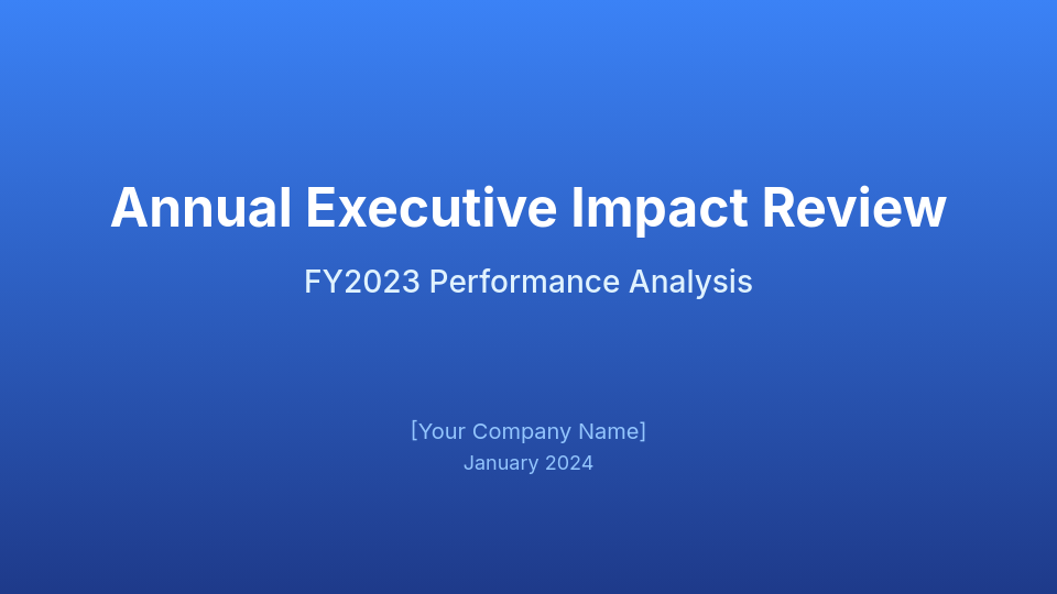 Annual Executive Impact Review
