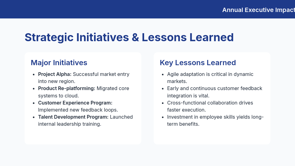 Annual Executive Impact Review