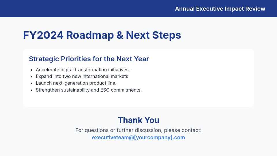 Annual Executive Impact Review