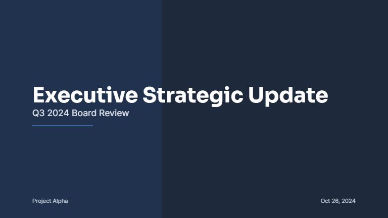 Boardroom Strategic Update for Executives