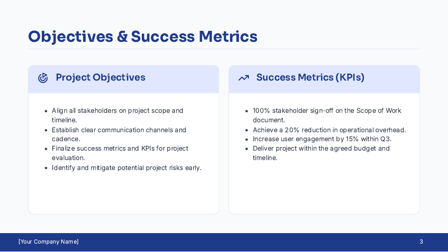 Consulting Project Kickoff & Scope Deck