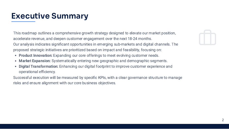 Executive Growth Strategy Roadmap for Clients