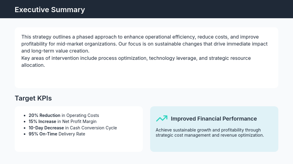 Operational Turnaround Deck for Mid-Market CFOs