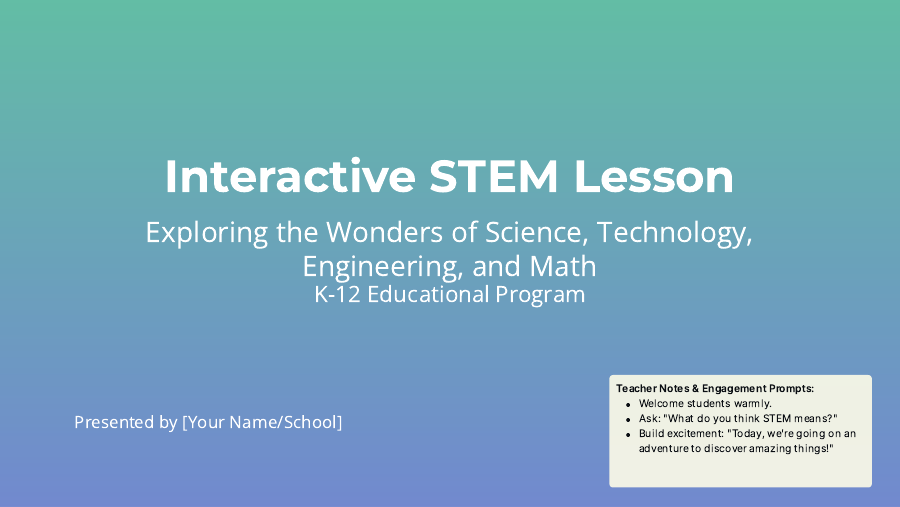 Interactive STEM Lesson Slide Kit