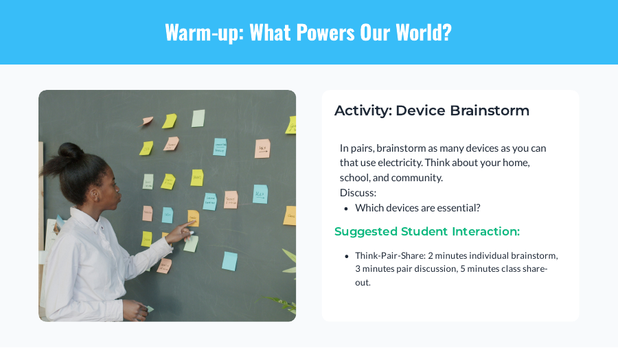 Interactive STEM Lesson: Assessment Focus