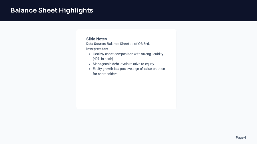 Quarterly Financial Review for Executives