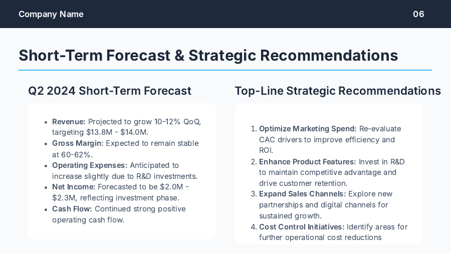 Quarterly Financial Briefing for Board