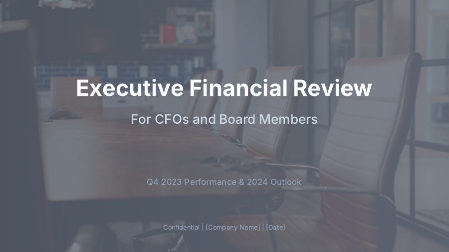 Quarterly Financial Forecast & KPI Review for CFOs