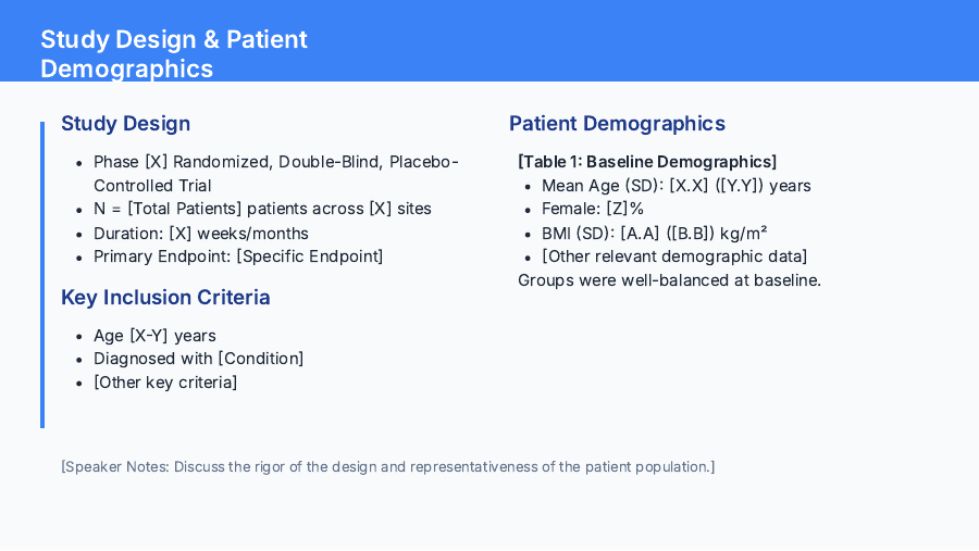 Clinical Trial Results Briefing for Clinicians