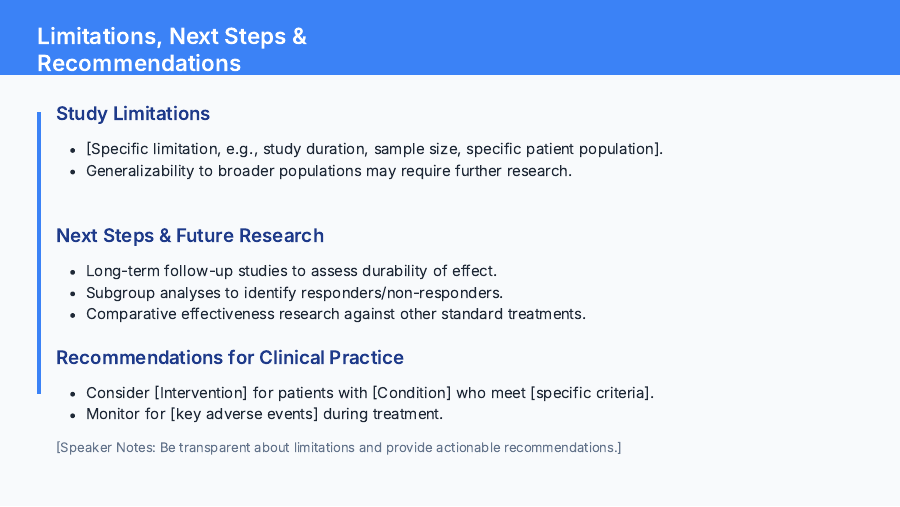 Clinical Trial Results Briefing for Clinicians