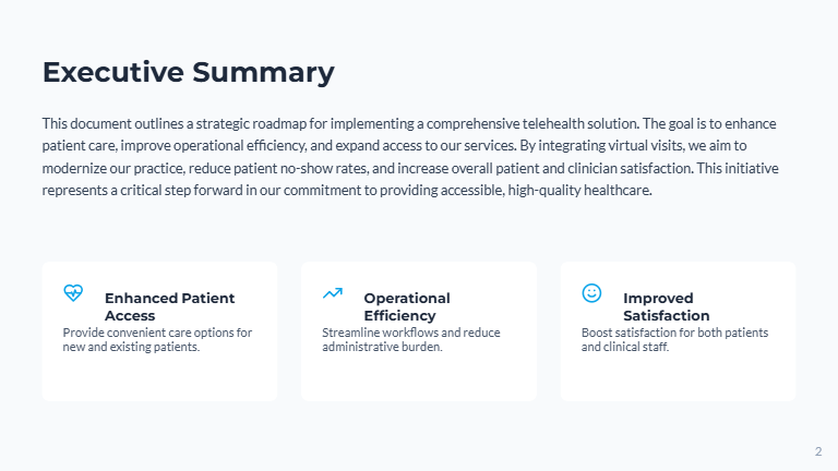 Telehealth Implementation Roadmap