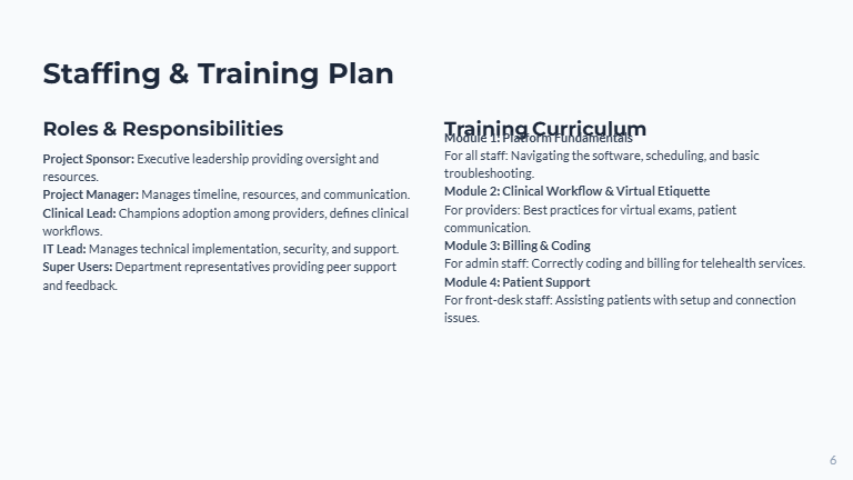 Telehealth Implementation Roadmap