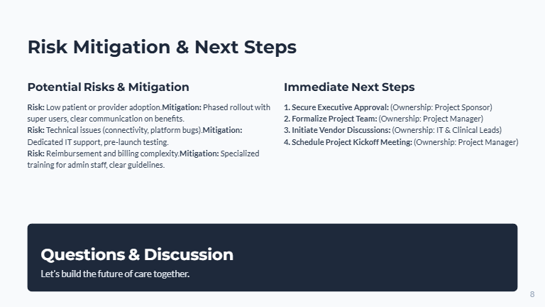 Telehealth Implementation Roadmap