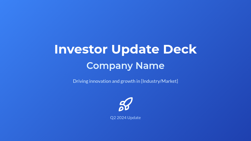 Investor Update: Growth & Metrics Briefing