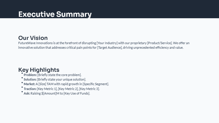 Series A Investor Roadshow Kit