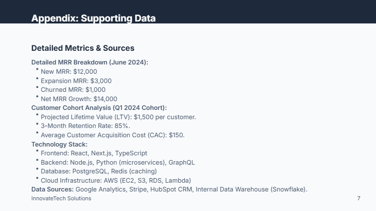 Investor Update: Traction & Growth Brief
