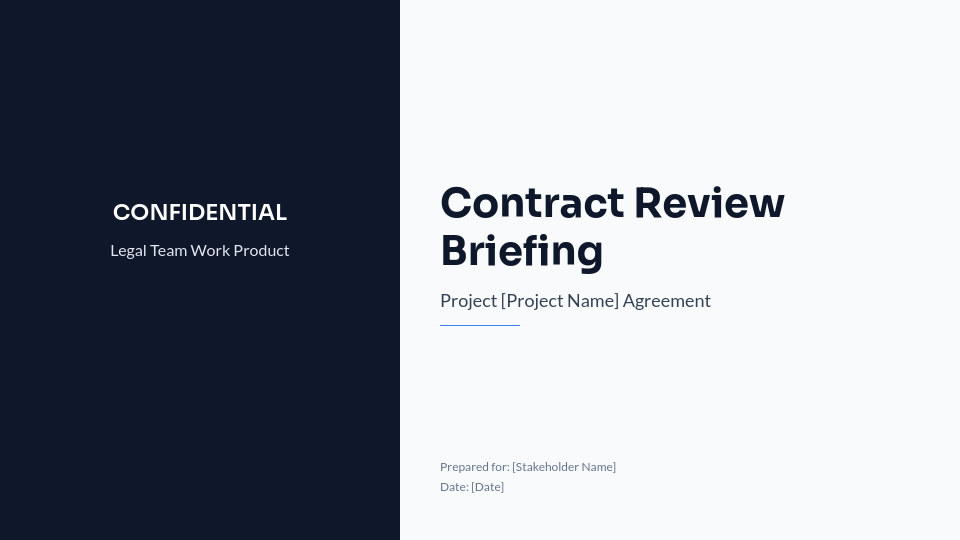 Legal Contract Review Briefing Deck