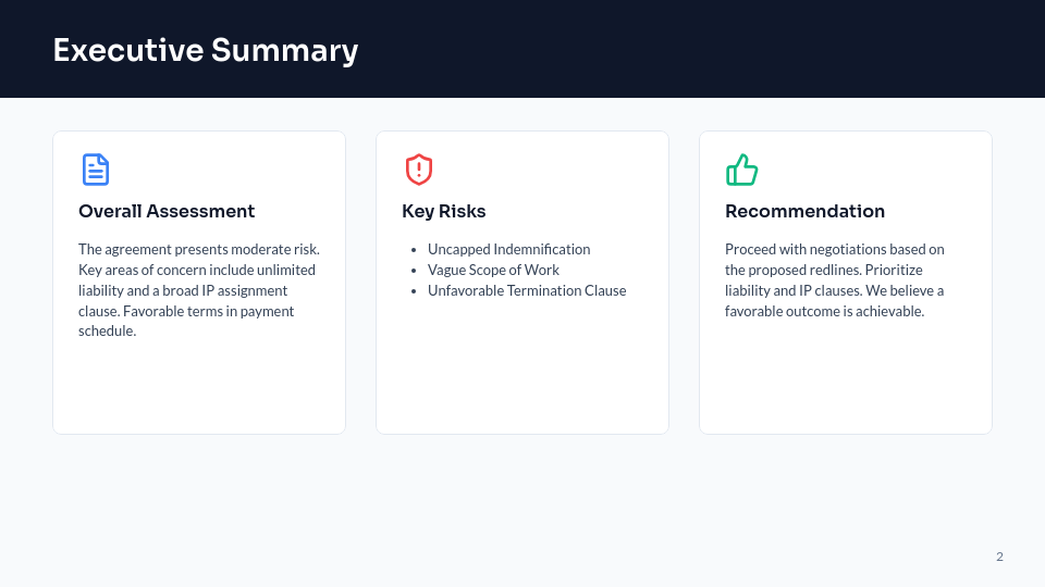 Legal Contract Review Briefing Deck