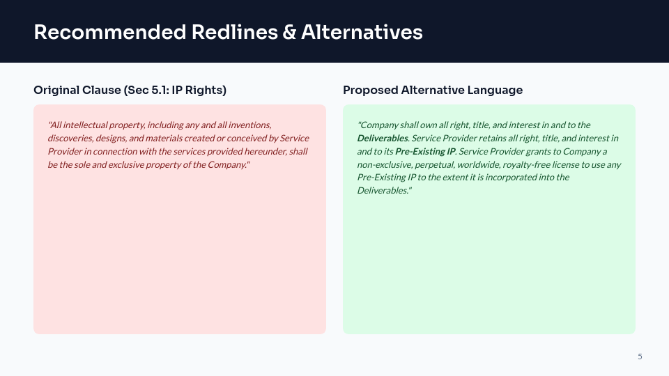 Legal Contract Review Briefing Deck