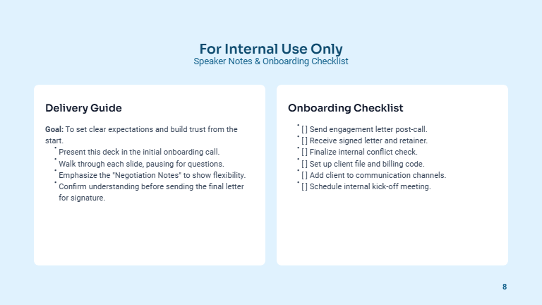 Client Intake & Retainer Brief for Law Firms