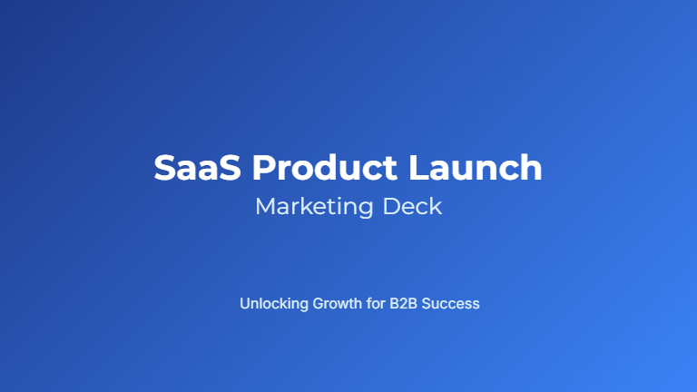 SaaS Product Launch Marketing Deck