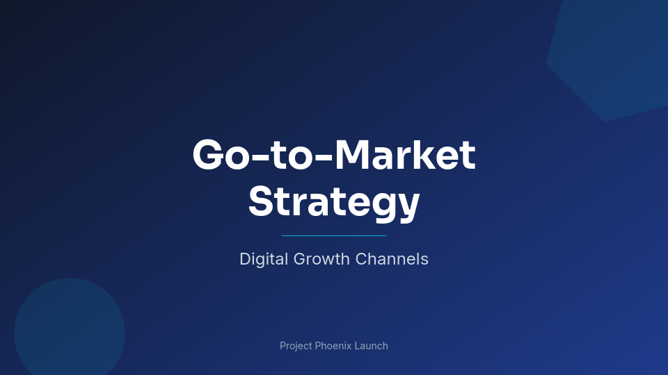 Product Launch Go-To-Market Plan