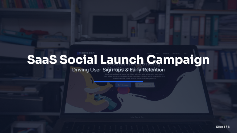 Social Launch Campaign Deck for SaaS