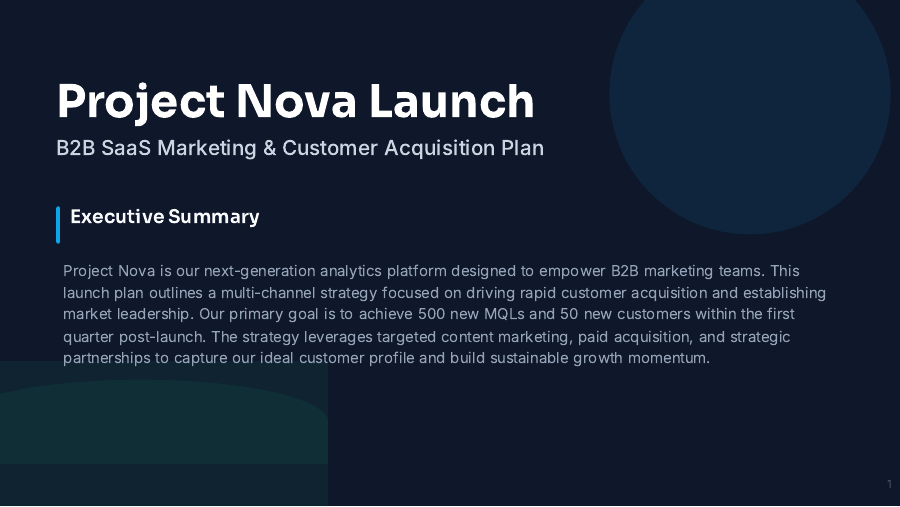 B2B SaaS Growth Marketing Deck