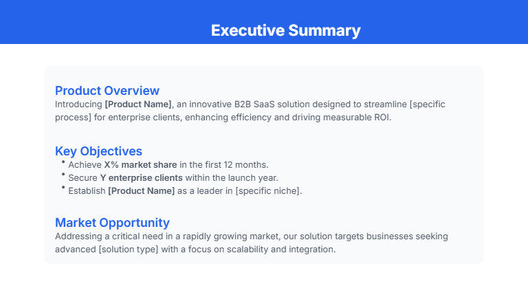 B2B SaaS Product Launch GTM Deck