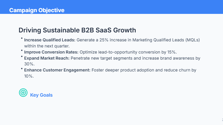 B2B SaaS Growth Marketing Deck
