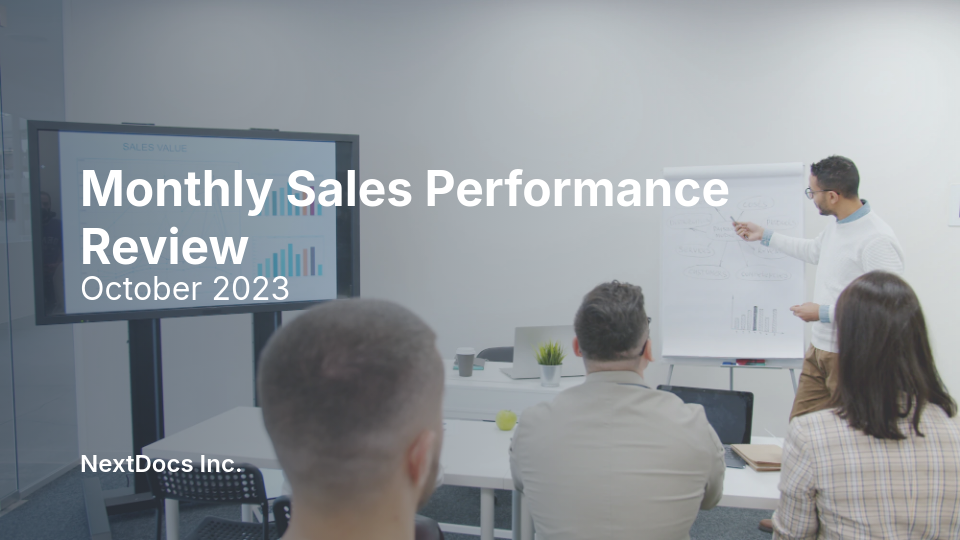 Monthly Sales Performance Dashboard