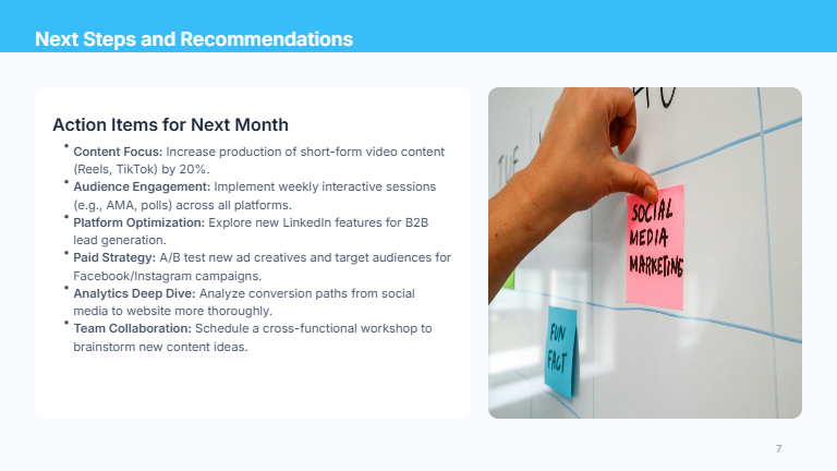 Monthly Marketing Metrics Brief - Social Focus