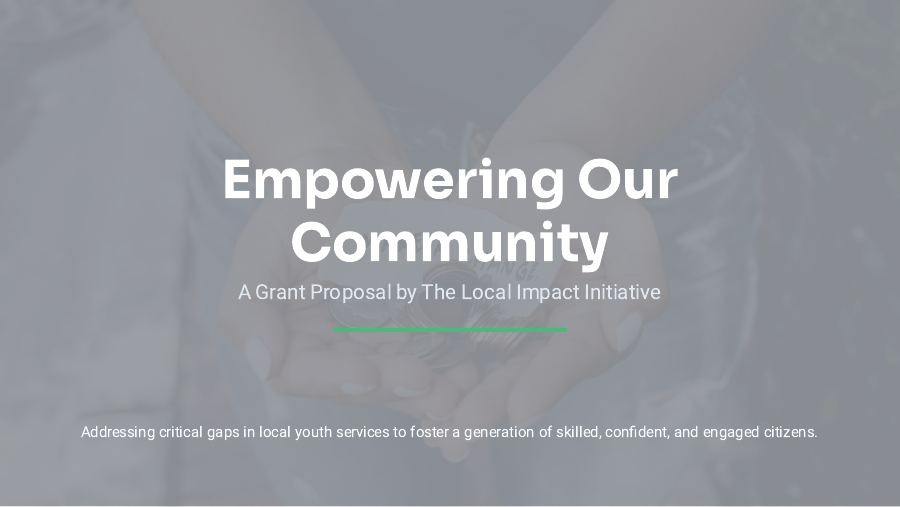 Nonprofit Grant-Funding Pitch for Local Causes