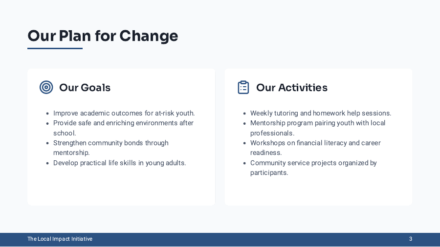 Nonprofit Grant-Funding Pitch for Local Causes