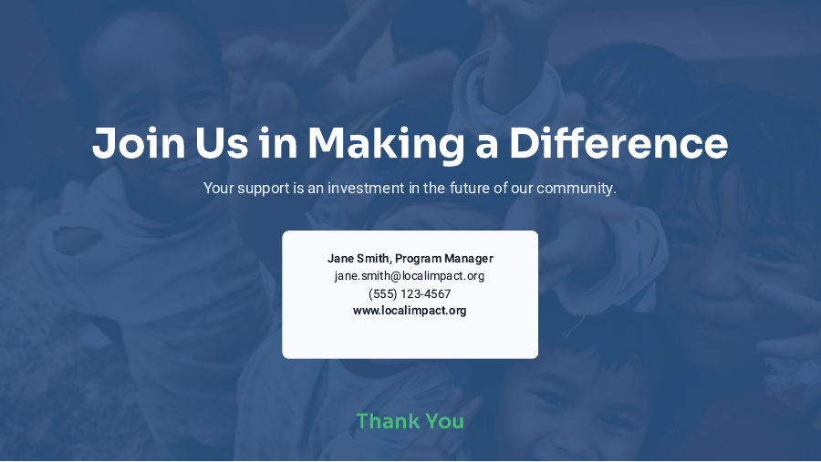 Nonprofit Grant-Funding Pitch for Local Causes