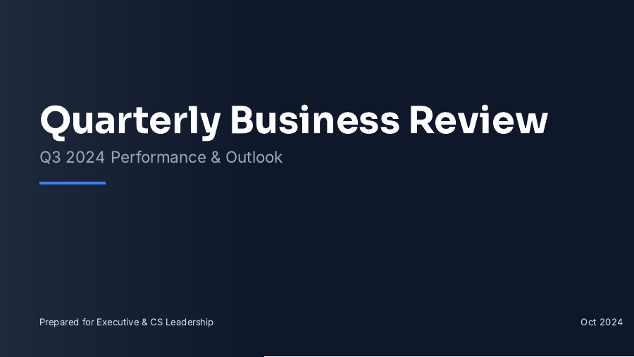 Customer Success QBR Executive Brief