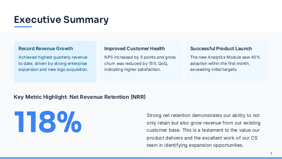 Customer Success QBR Executive Brief