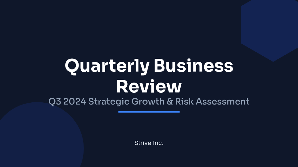 QBR: Strategic Growth & Risk Review
