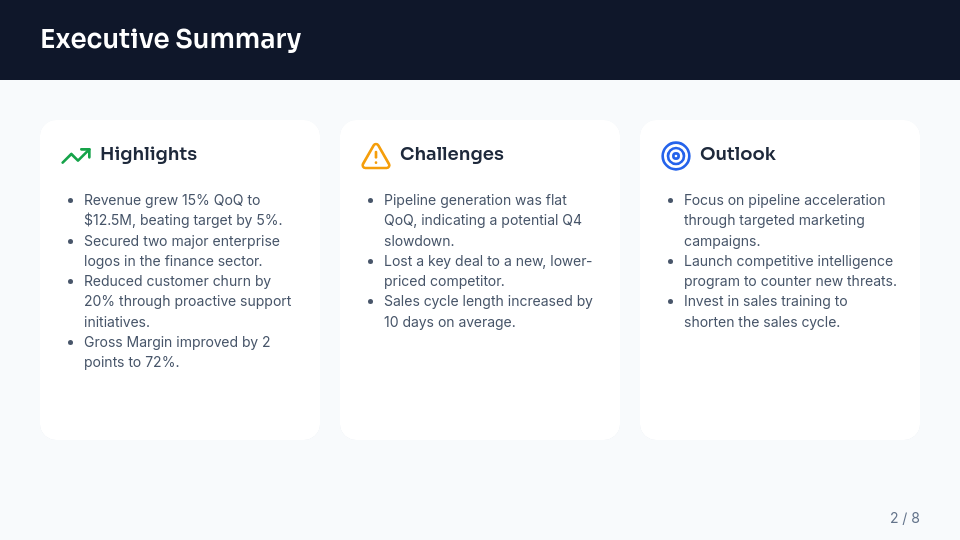 QBR: Strategic Growth & Risk Review