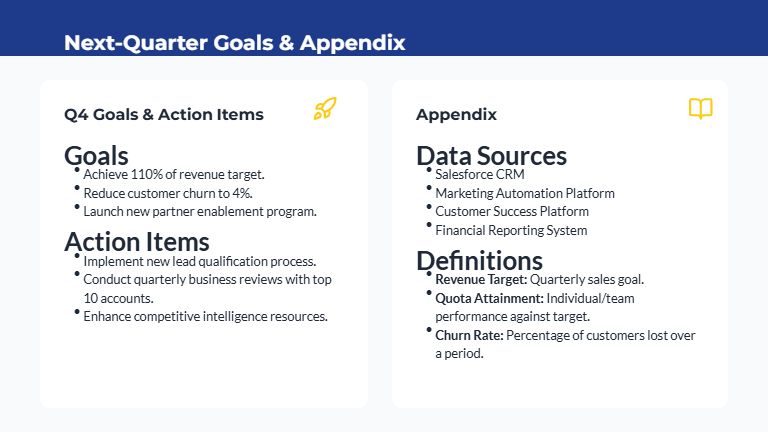 Quarterly Strategic Review for Sales Leaders