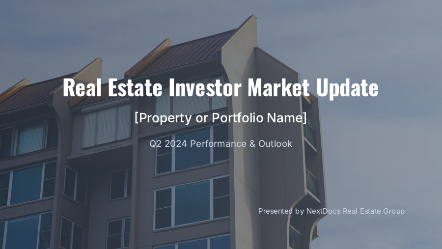 Real Estate Investor Market Update